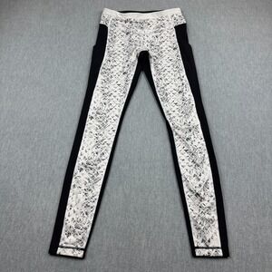 Lululemon Leggings Women 6 Black White Speed Tight II Full-On Luxtreme LW5F54S